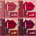 8-Color Matte Velvet Lip Gloss – Waterproof Plumping Lipstick, Smooth Easy-Apply Square Tube