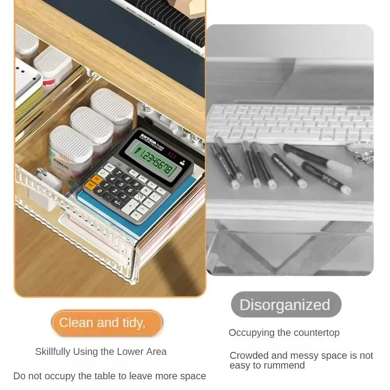 Plastic Under Desk Pull Out Drawer for Office Stationery