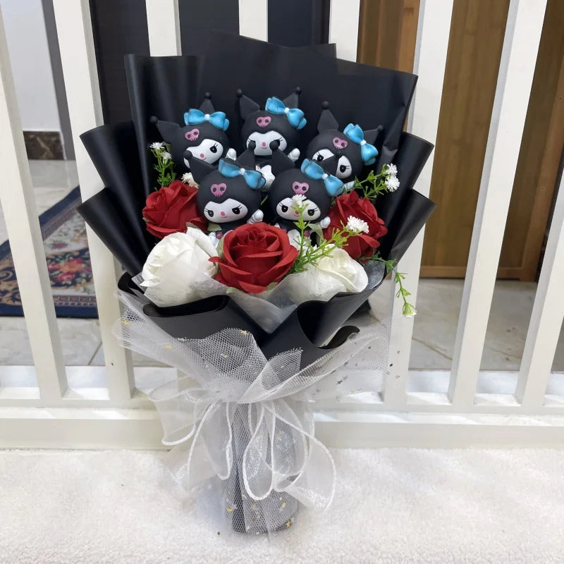 Hello Kitty Vinyl Doll Flower Bouquet Gift – Buy Cute Sanrio Figurine for Girls | Birthday, Valentine & Christmas Present 11