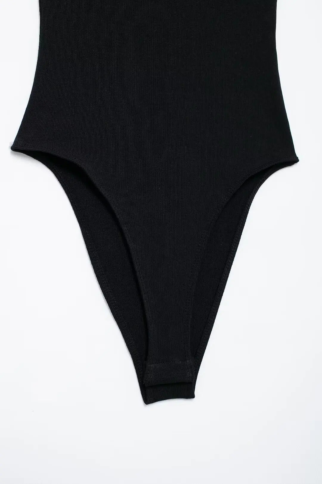 Women's Skinny Ribbed O-Neck Bodysuits with Straps Snap-Button Sexy Fashion Playsuits Comfortable Stretchy Female Clothing