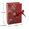 5pcs Book Shape Gift Box ith Ribbon Paperboard Candy Chocolate Present Packaging Box for Wedding Birthday Mother's Day 5pcs red 13cmx4.5cmx9cm