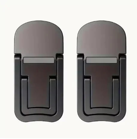 Folding Laptop Support Feet for Two Height Desk Setups Black