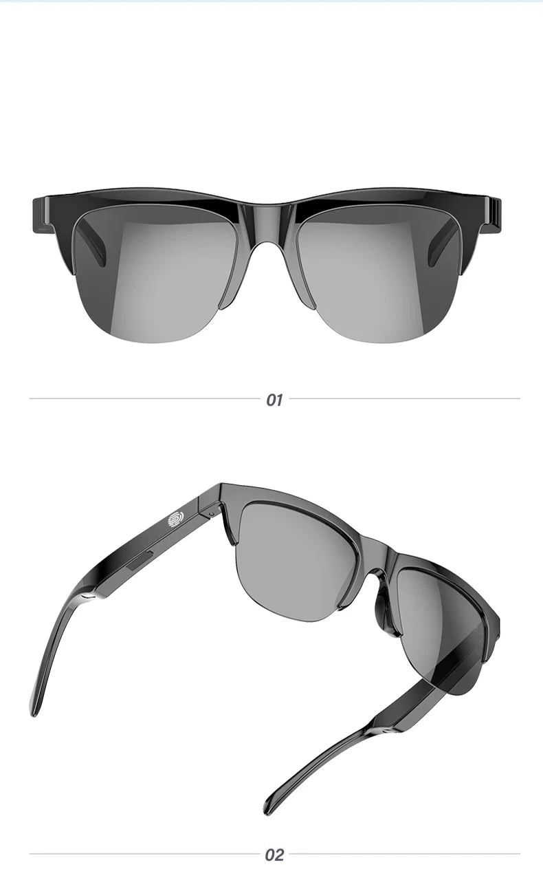 Smart Bluetooth Audio Sunglasses with Mic & UV Protection