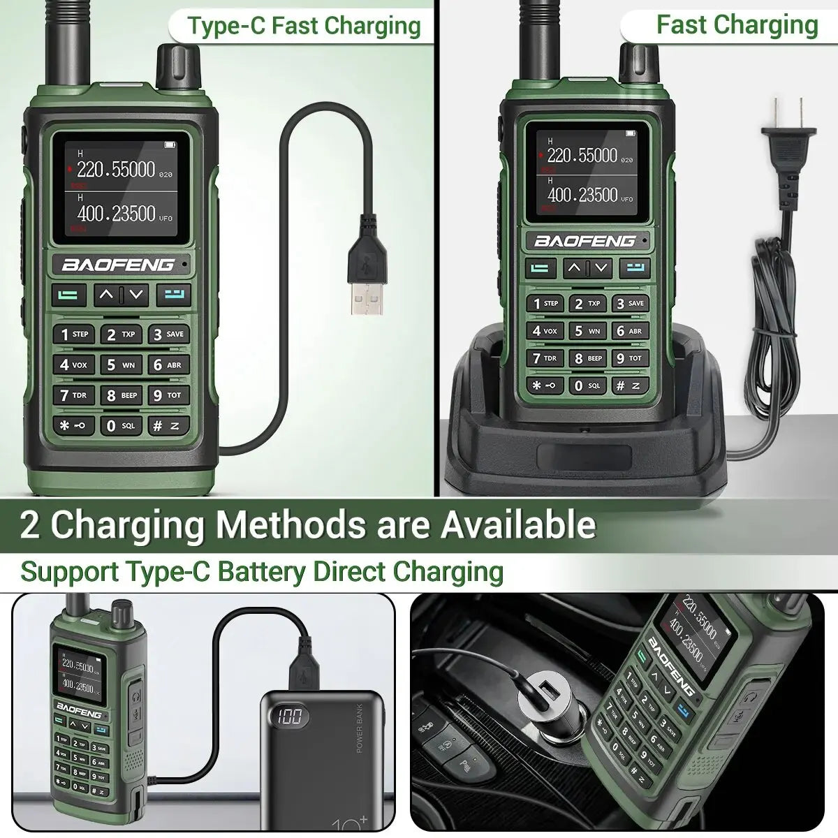 Baofeng UV 17 Pro Walkie Talkie Long Range 16KM Type-C Charging Waterproof - Dicrodelights