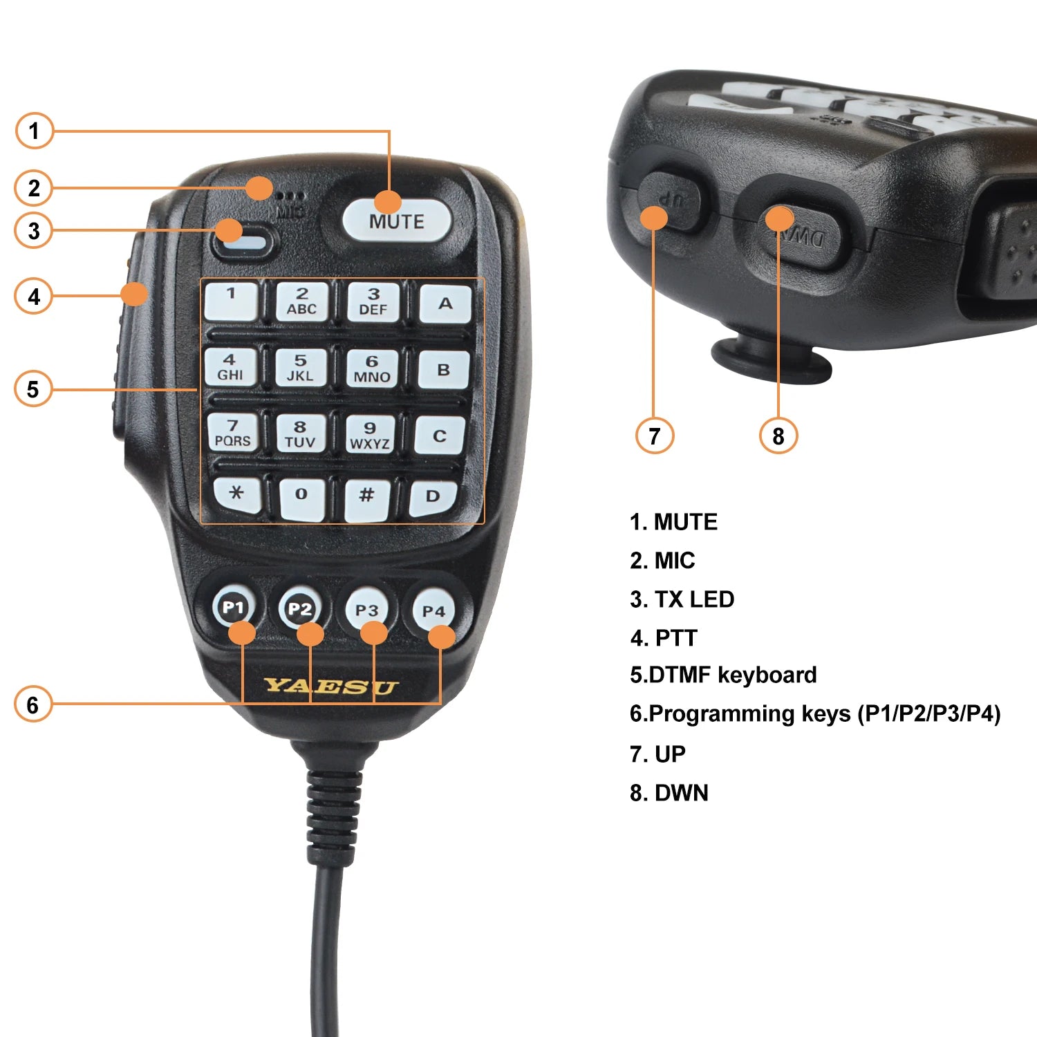 Walkie Talkie Yaesu FTM-510D ASP C4FM/FM 55/50W 144/430mhZ Dual Band Mobile Transxciver with Super-DX and ASP