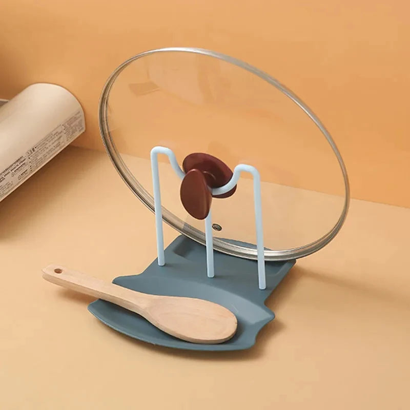Plastic Countertop Pot Lid and Pan Organiser Rack, 1 Tier