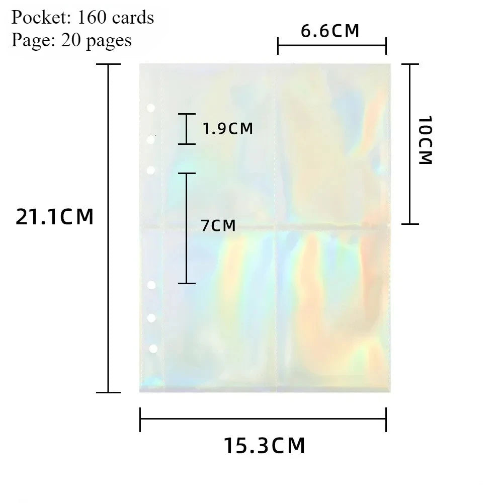Photocard Binder Covers and Loose Leaf Pages E 20pages 160cards