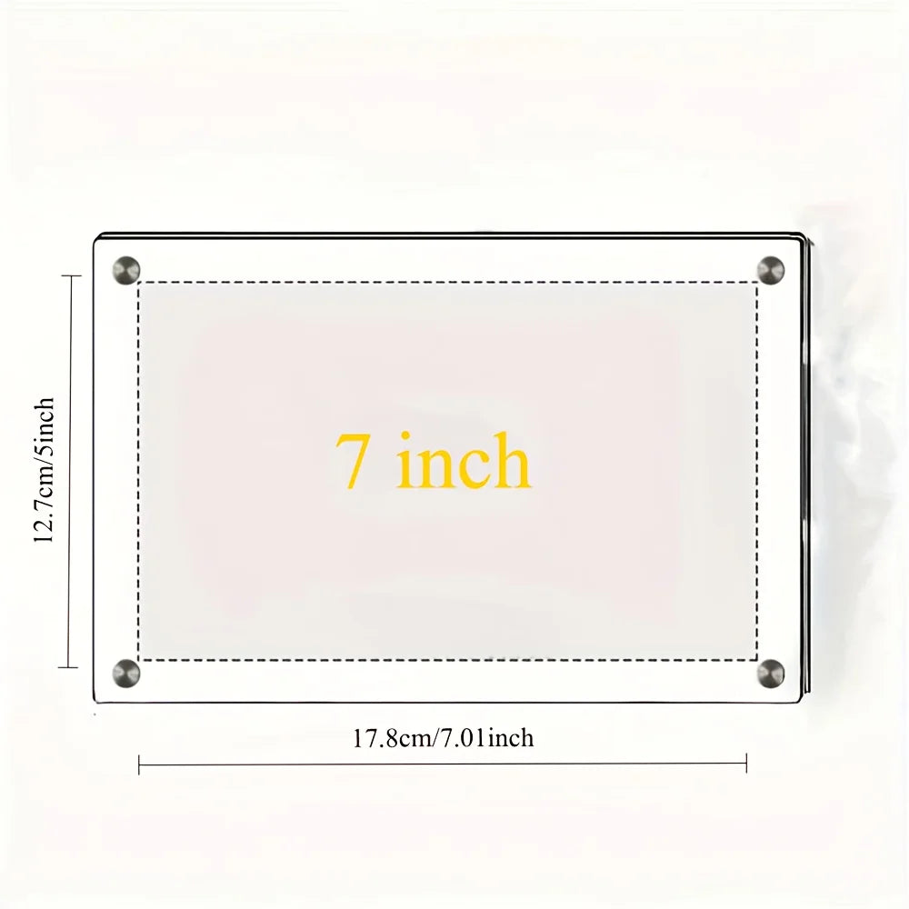 Acrylic Photo Frame with Metal Legs for Desktop Displays
