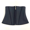 Women Latex Waist Trainer Shapewear 13 Bones Corset with Zipper and 3-Row Hook Tummy Control Body Shaper Slimming Cincher Belt black