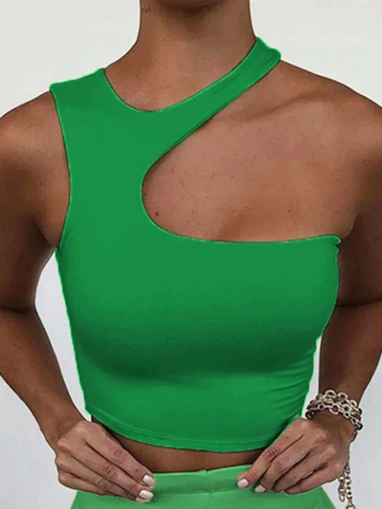 Off Shoulder Crop Top Women Sexy Backless Summer Tank