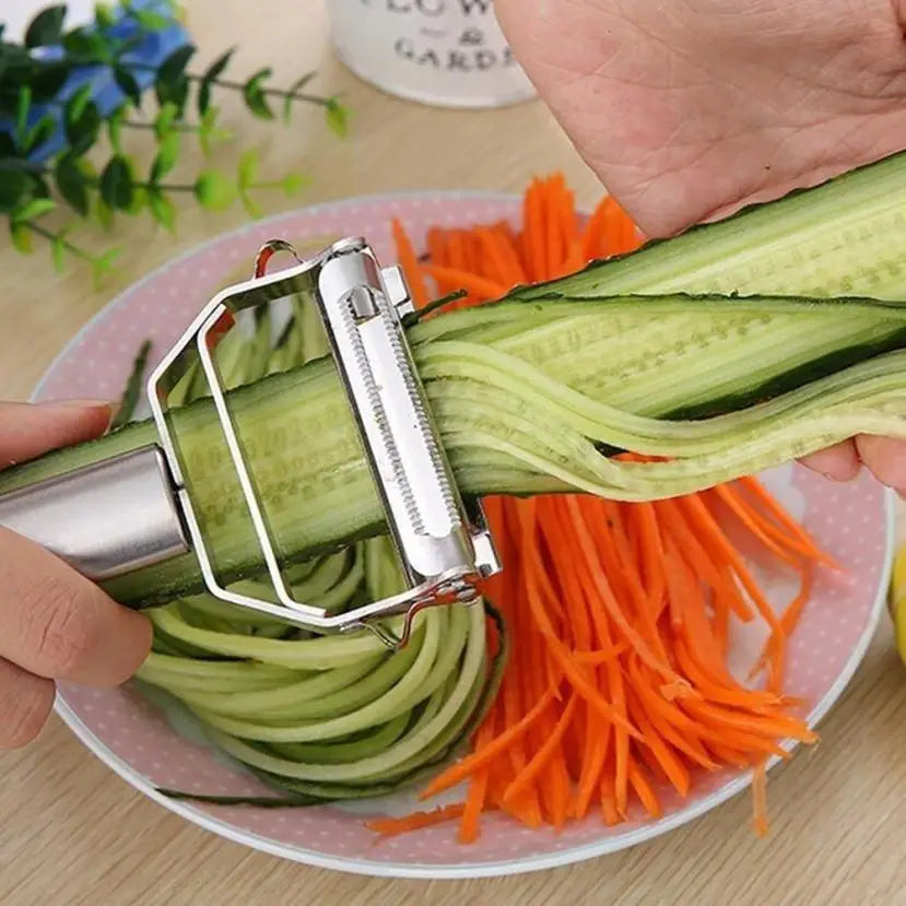 High Quality Stainless Steel Potato Cucumber Carrot Grater Julienne Peeler Vegetables Fruit Peeler Vegetable Slicer Default Title