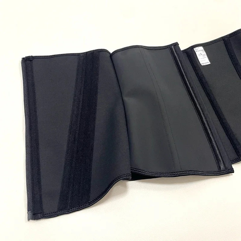 Women Latex Waist Trainer Shapewear 13 Bones Corset with Zipper and 3-Row Hook Tummy Control Body Shaper Slimming Cincher Belt