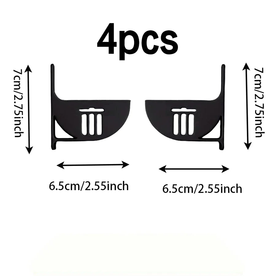 Pack of 4 No-Punch Storage Trays Cling Film Trash Bag Cabinet Storage Shelf Fridge Side Organiser