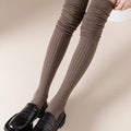 1/3/5 Pairs Knee High Socks Thin Long Stacked Socks Women's High Solid Colour Patchwork Socks High Elasticity Stockings