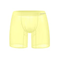 1/2/3 PCS Men's Ice Silk Boxers Transparent 0.01 Ultra-thin Fabric See Through Seamless Underwear antibacterial Boxer Shorts AD785-Yellow