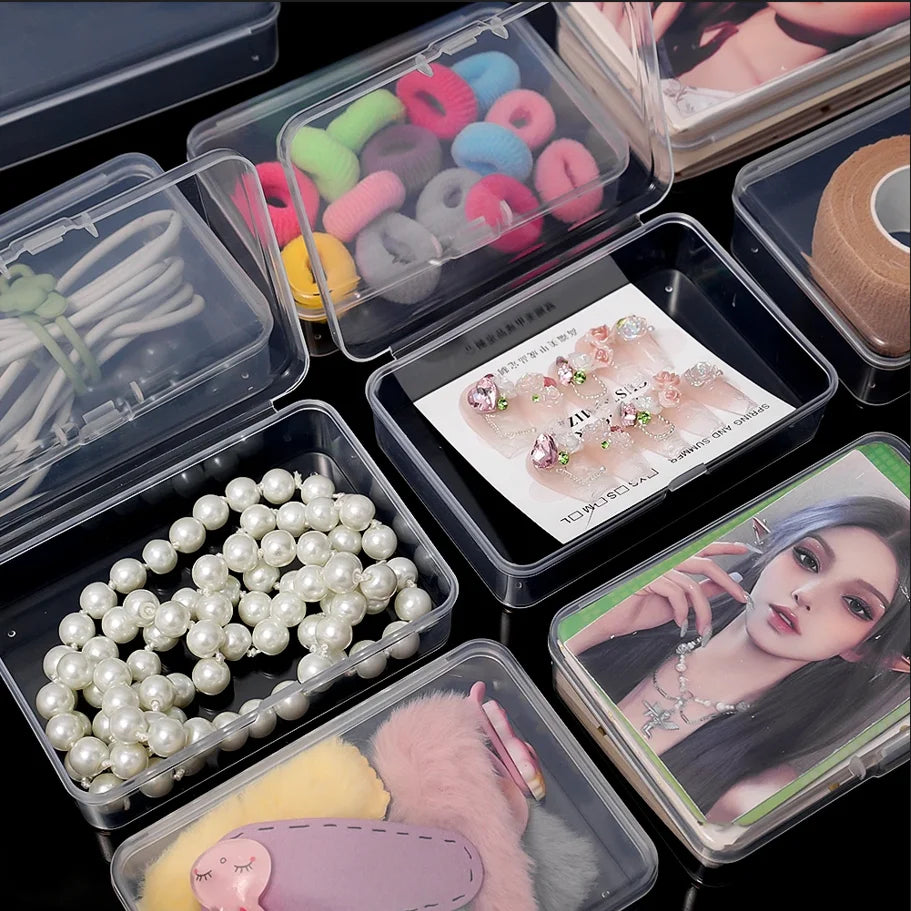 Clear Plastic Card Storage Boxes for Games and Photocards