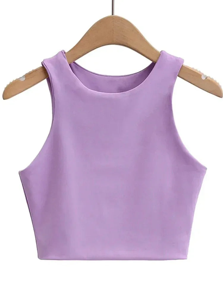 Women’s Backless Slim Fit Tank Top – Stretch Summer