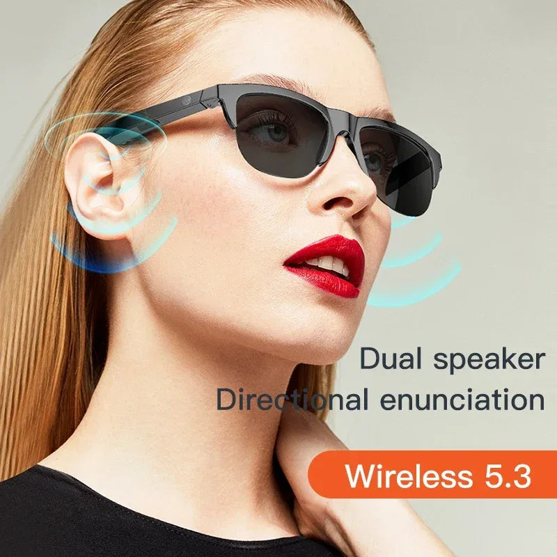 Smart Bluetooth Audio Sunglasses with Mic & UV Protection