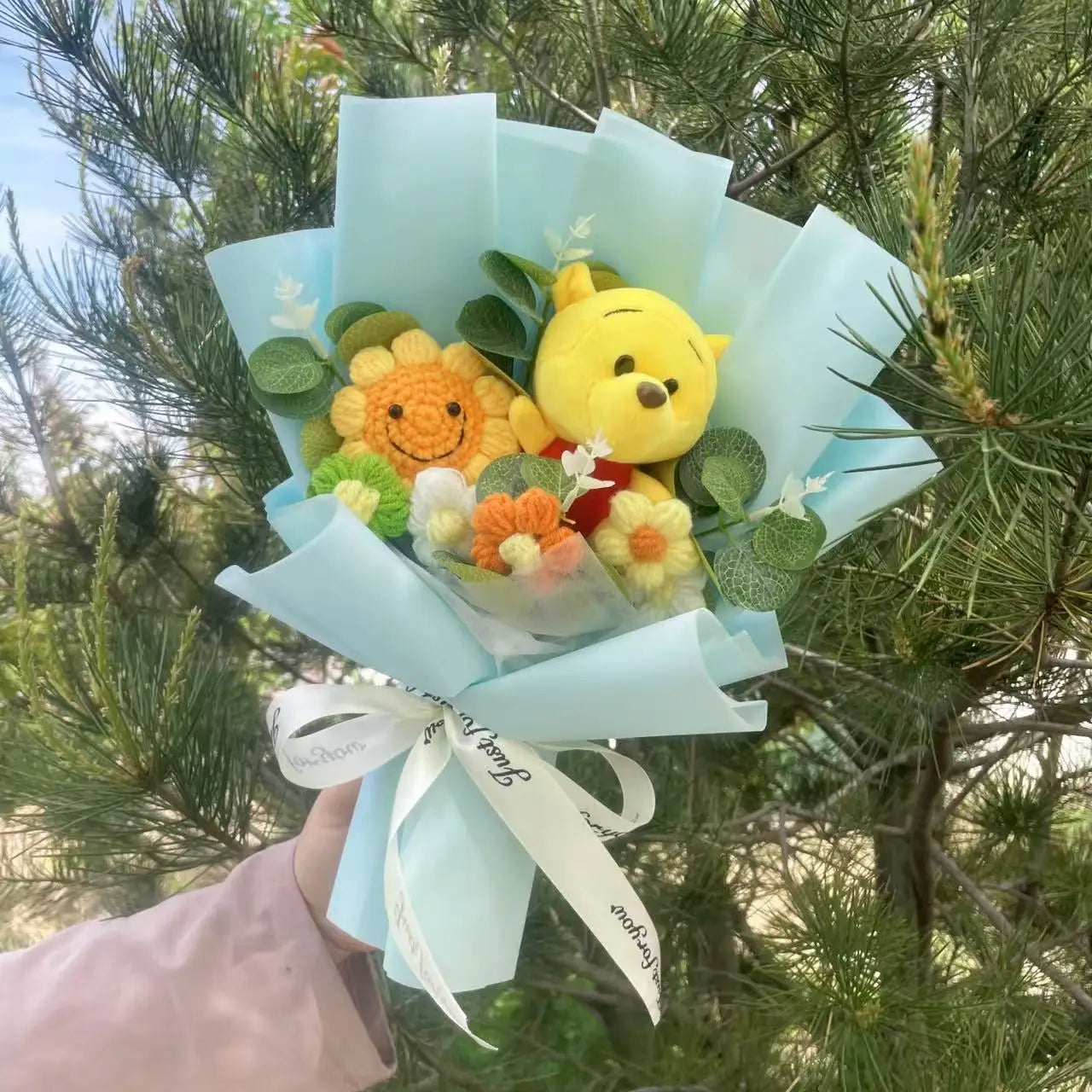 Cartoon Winnie the Pool Eeyore Bouquet Gift Box Stuffed Animals Flower Bouquet Home Decoration Valentine Christmas Gifts 12