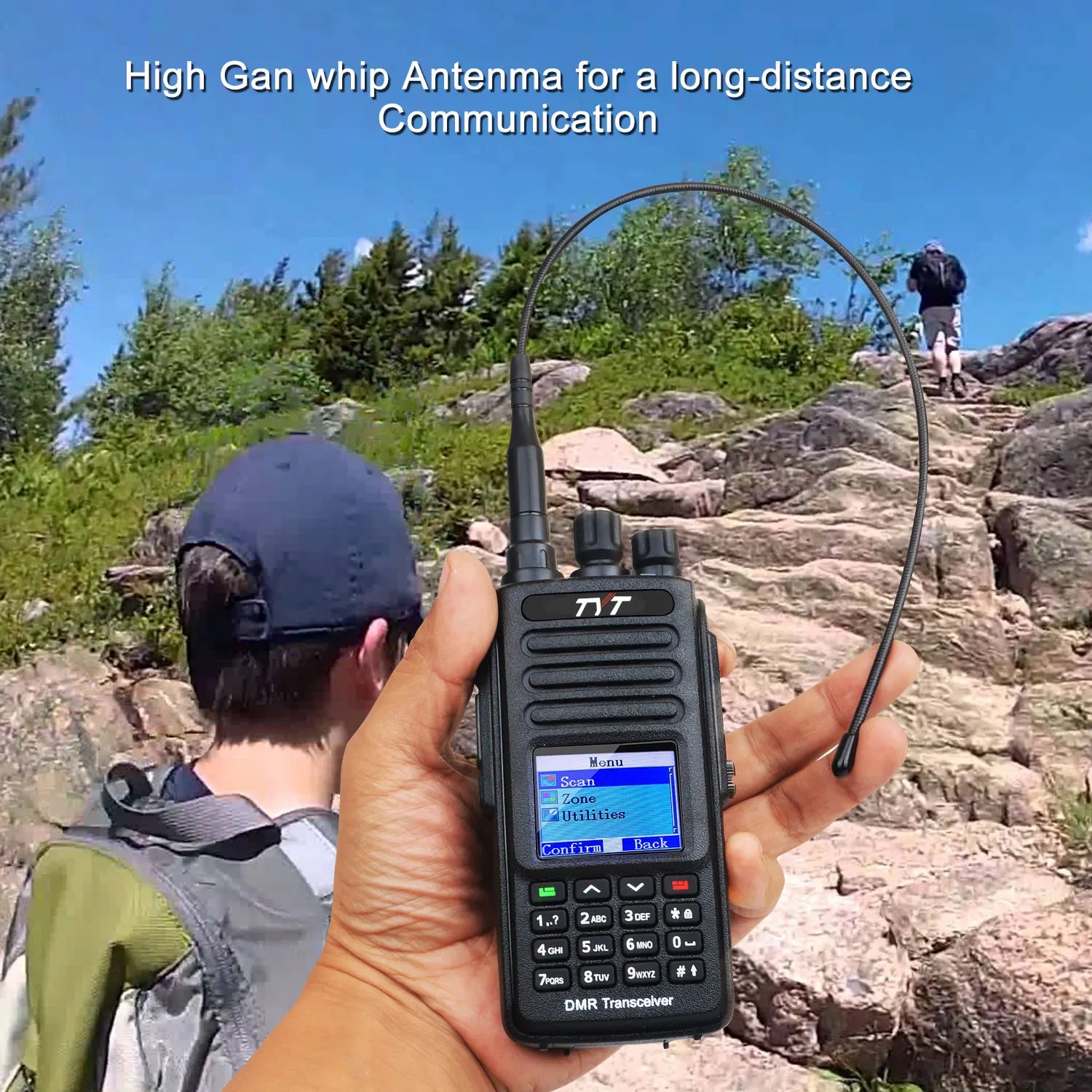 TYT MD-UV390 10W DMR Digital Walkie Talkie with GPS, IP67 Waterproof, AES-256 Encryption & USB-C Battery