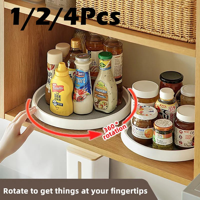 Kitchen Condiment Organiser Tray with Turntable Options
