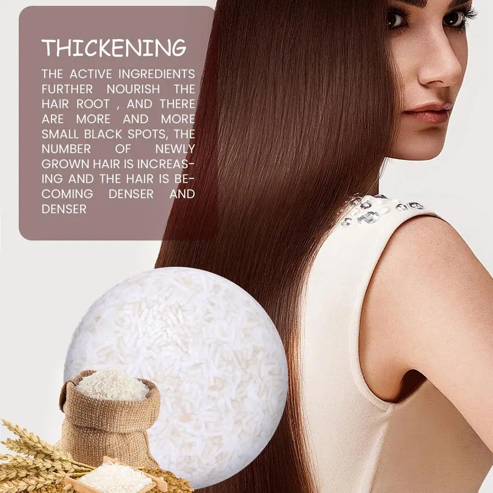 1/2/3pcs Organic Rice Shampoo Soap Bar Cleanses Oil Free Conditioning Soap Rice Water Protein Nourishing Hair Growth Soap Bar