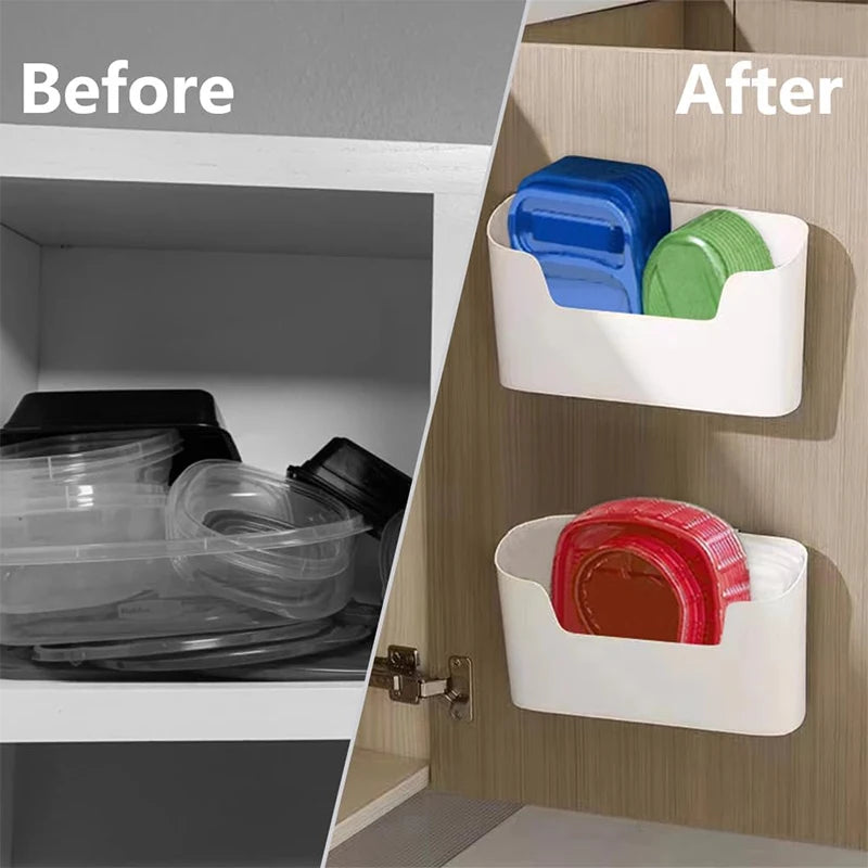 No-Drill Cabinet Door Storage Box for Kitchen Essentials