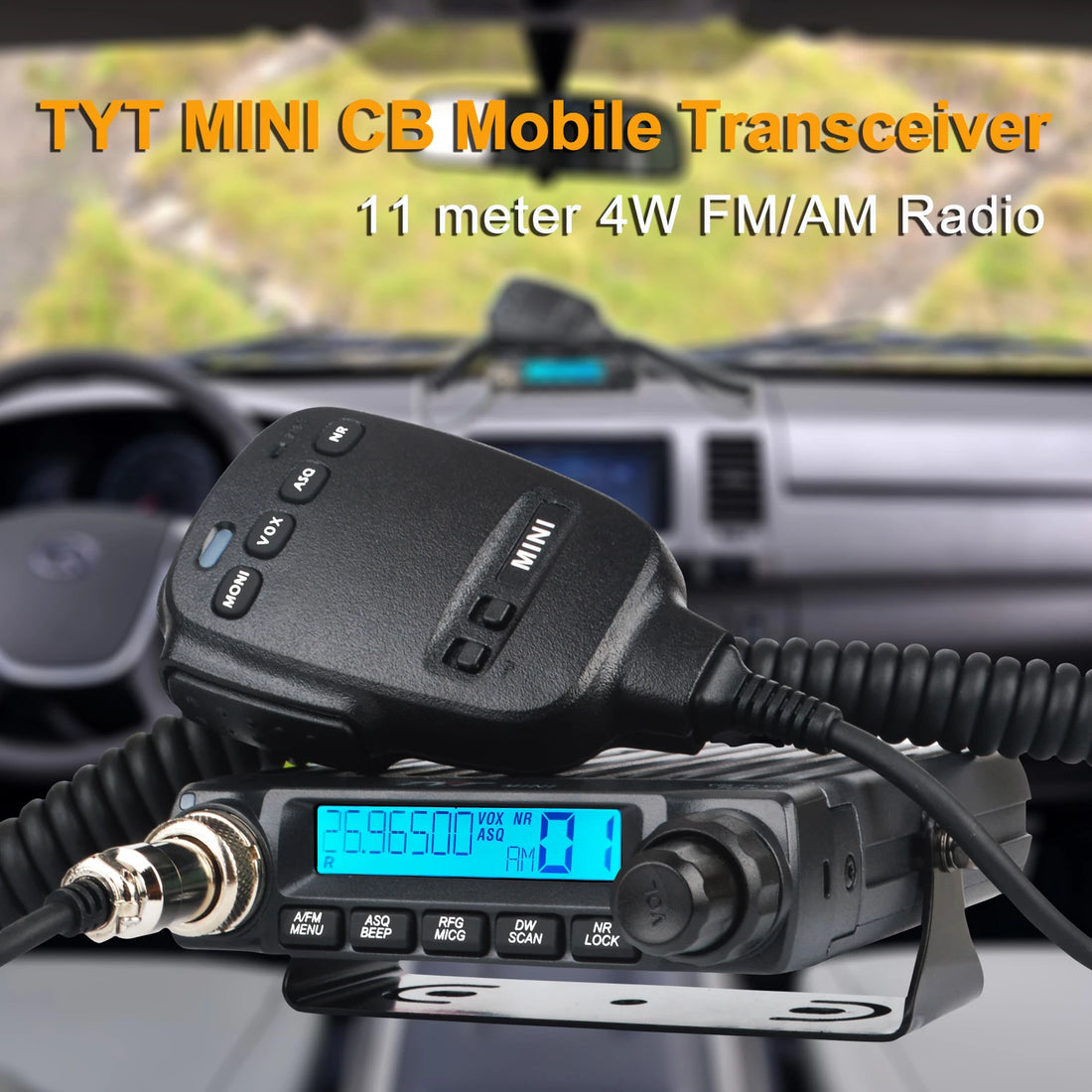 TYT 11 Meters Radio 27MHz CB Mobile Transceiver 40Ch FM AM Modulation 4W Compact Mini European Citizen Band Walkie Talkie Default Title