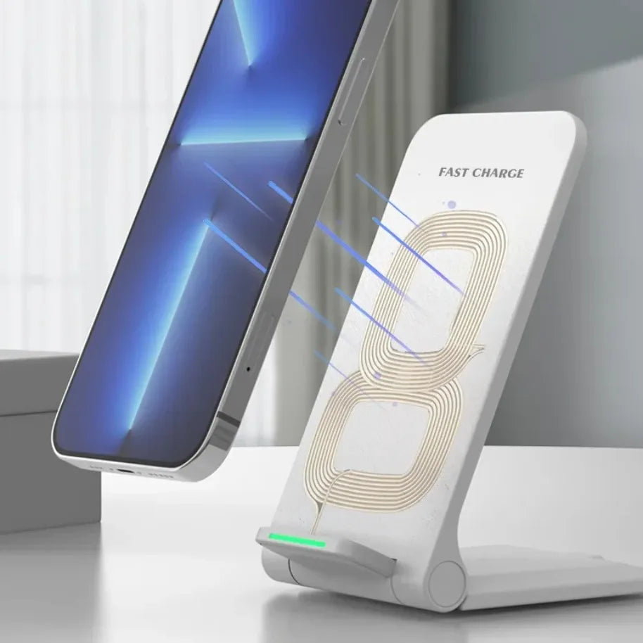 30W Wireless Charger Stand Pad for iPhone 16 15 14 13 12 Pro Samsung Xiaomi Phone Chargers Induction Fast Charging Dock Station