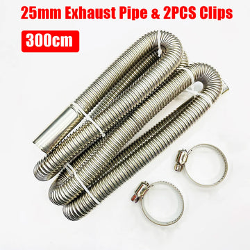 300CM Air Diesel Parking Heater Stainless Steel Exhaust Pipe Tube Gas Vent Hose for Eberspacher Webasto Car Heater Parts