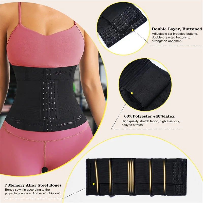 Waist Trainer Body Shaper Tummy Control Slimming Sheath Flat Belly Reductive Shapewear Women Corset Belts