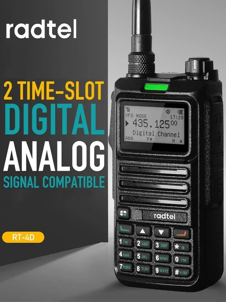 Radtel RT-4D DMR Radio Digital Walkie Talkie Dual Mode Analog Two Way Radio Dual Time Slot Ham Radio 1024 Channels - Dicrodelights