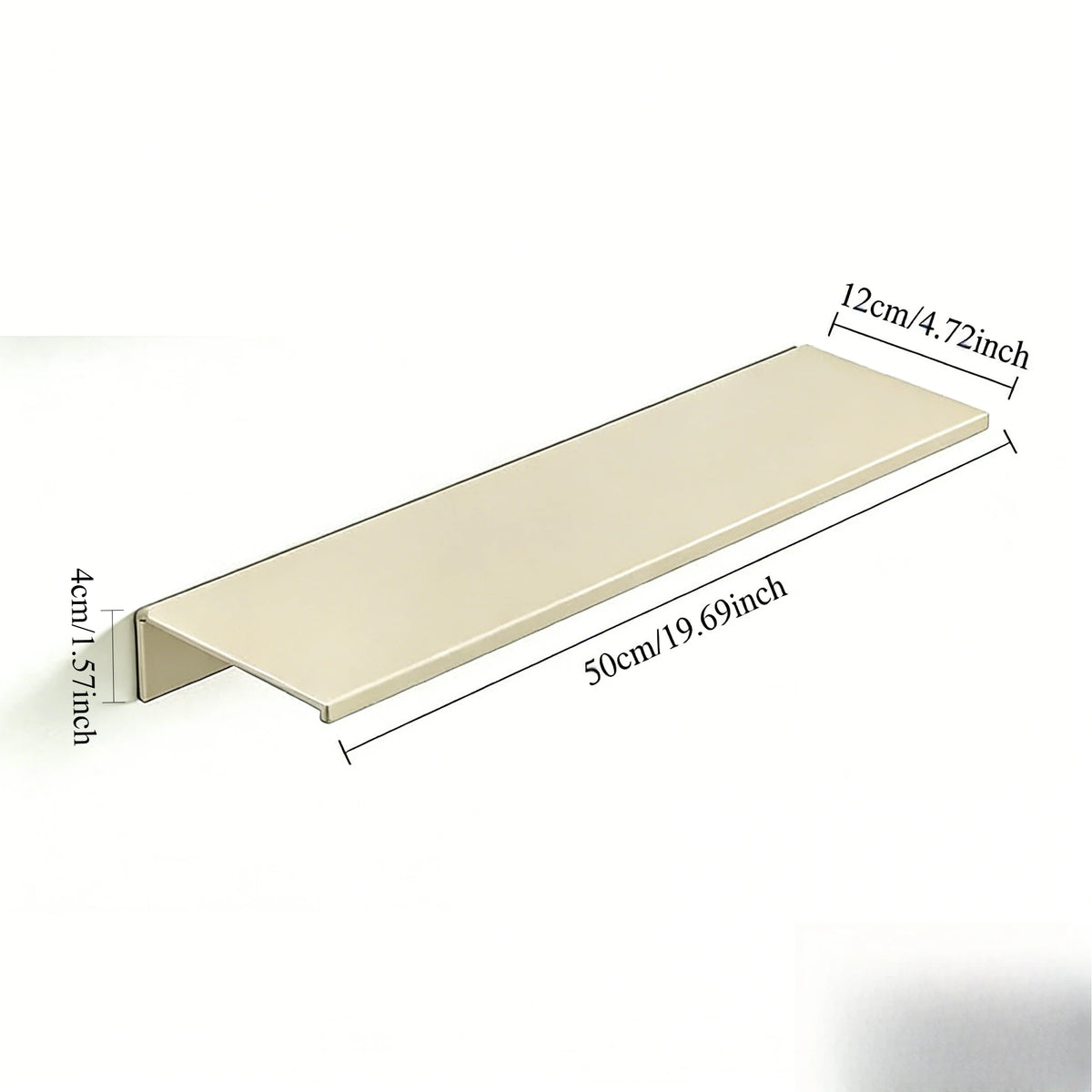 Aluminium Floating Wall Shelf No Drill for Books, Plants and Decor