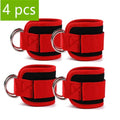 1/2/4Pcs Cable Ankle Straps Double D-Ring Adjustable Ankle Cuffs Gym Workouts Glutes Legs Strength Training Brace Support Sport 4pcs-1