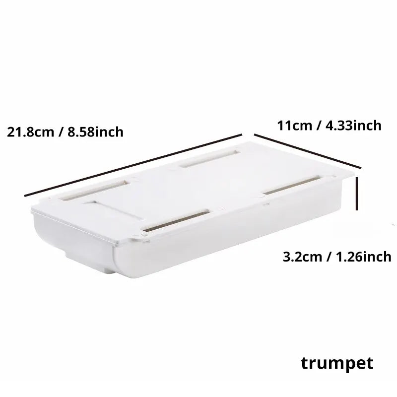 Self Adhesive PC Plastic Under Desk Drawer for Stationery 1pc S