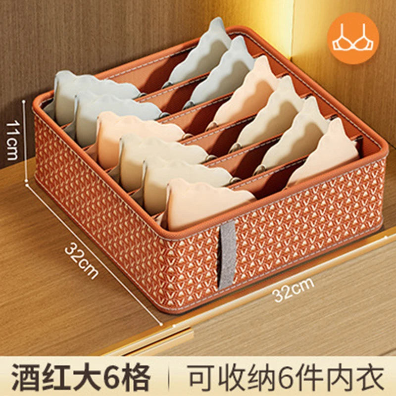 Divided Fabric Drawer Organiser for Underwear Bras and Socks e6ge