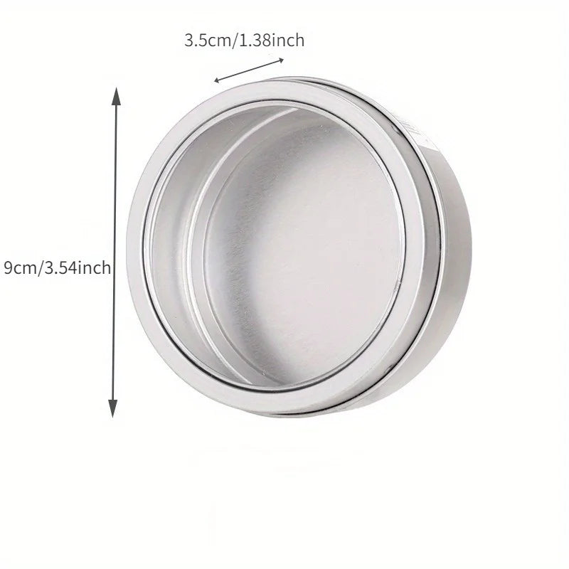 Magnetic Fridge Organiser Tin with Clear Lid, 1 or 2 Pack 1pc