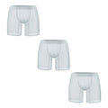 1/2/3 PCS Men's Ice Silk Boxers Transparent 0.01 Ultra-thin Fabric See Through Seamless Underwear antibacterial Boxer Shorts 3AD781-Grey