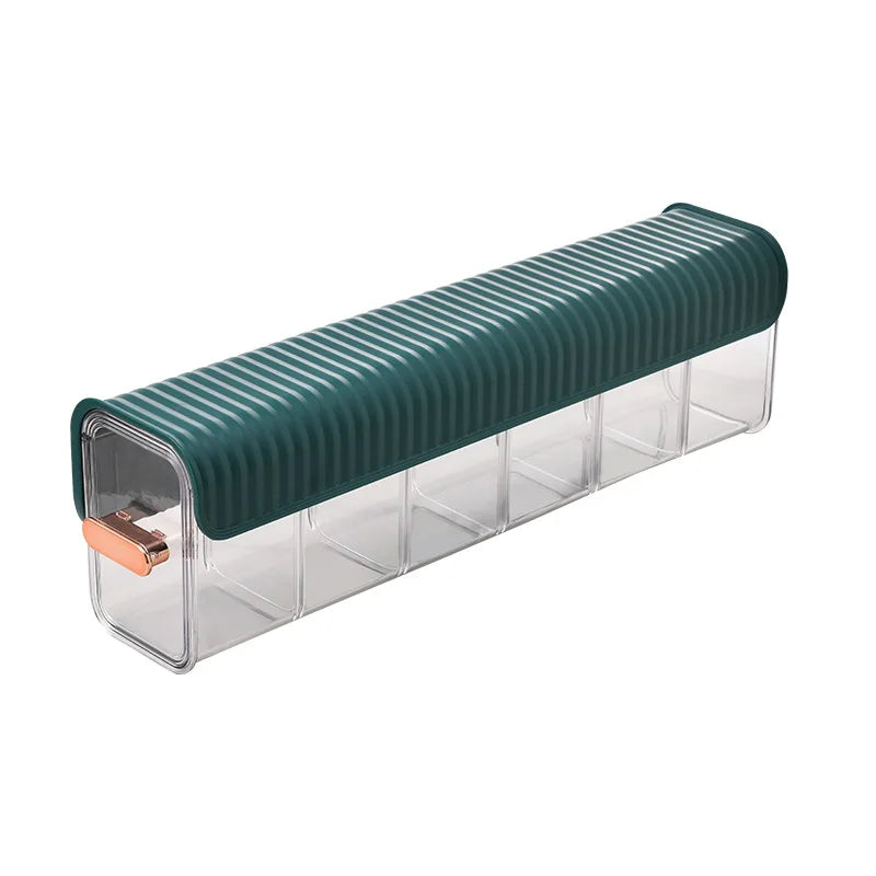 Socks Underwear Wall Mount Drawer Organizer, Switchable 6 Cell Drawer Acrylic Organizers Self-Adhesive Anti Dust Storage Boxes green