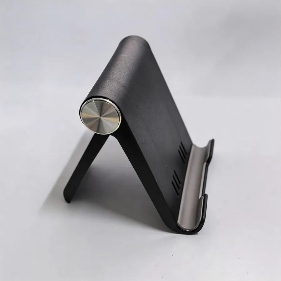 Adjustable Folding Desk Phone Stand for Hands Free Viewing Black
