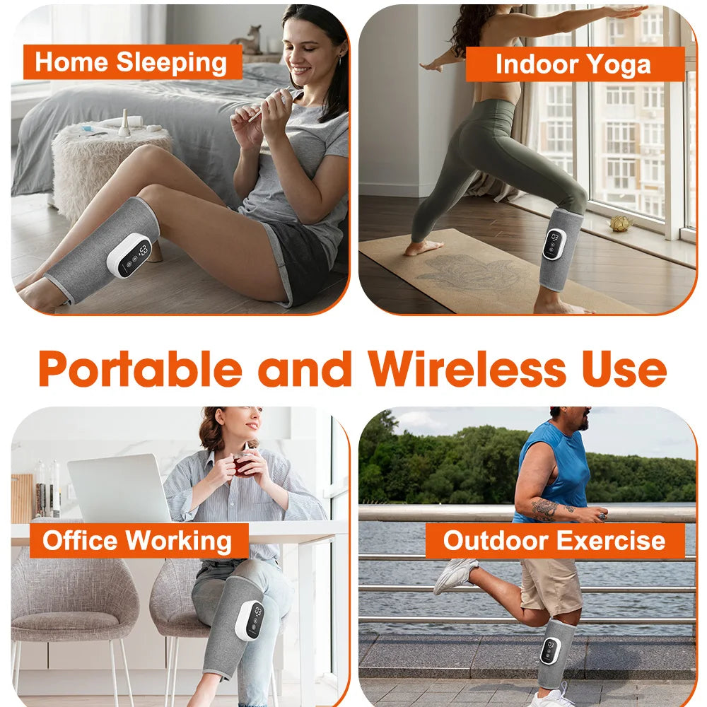 Eletric 360° Air Pressure Calf Massager Wireless Leg Massage 3 Mode Airbag Compresstion Relax Foot Calf Muscle Relieve Fatigue