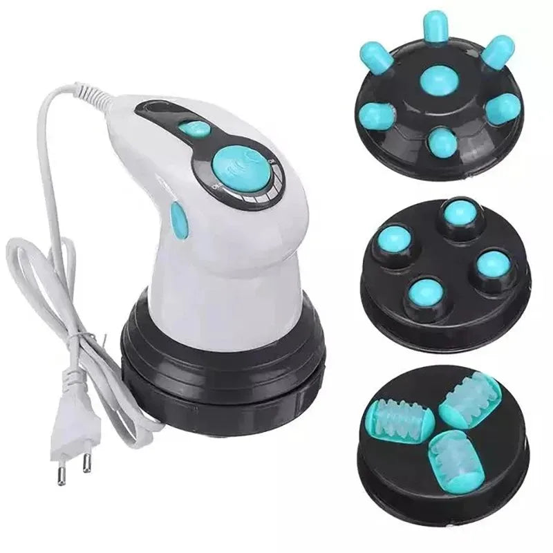Electric Body Slimming Massager Handheld Infrared Massage Anti Cellulite Massager for Arm Leg Hip Belly Fat Remover 1 set EU Plug