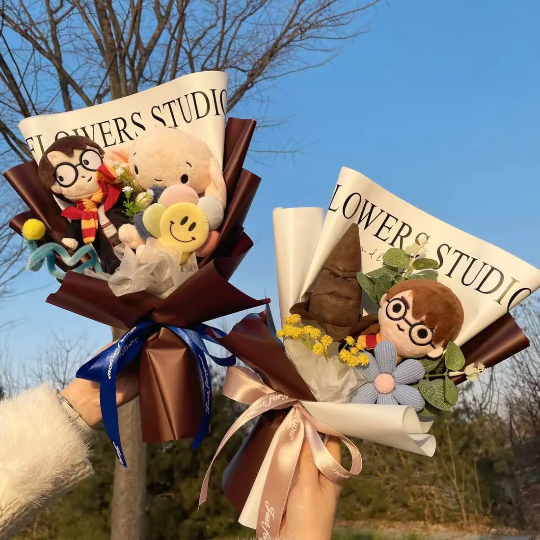 Anime Figures Harry Potter Stuffed Dolls Creative Handmade Bouquet Valentine Graduation Birthday Gifts For Kids 1-35cm