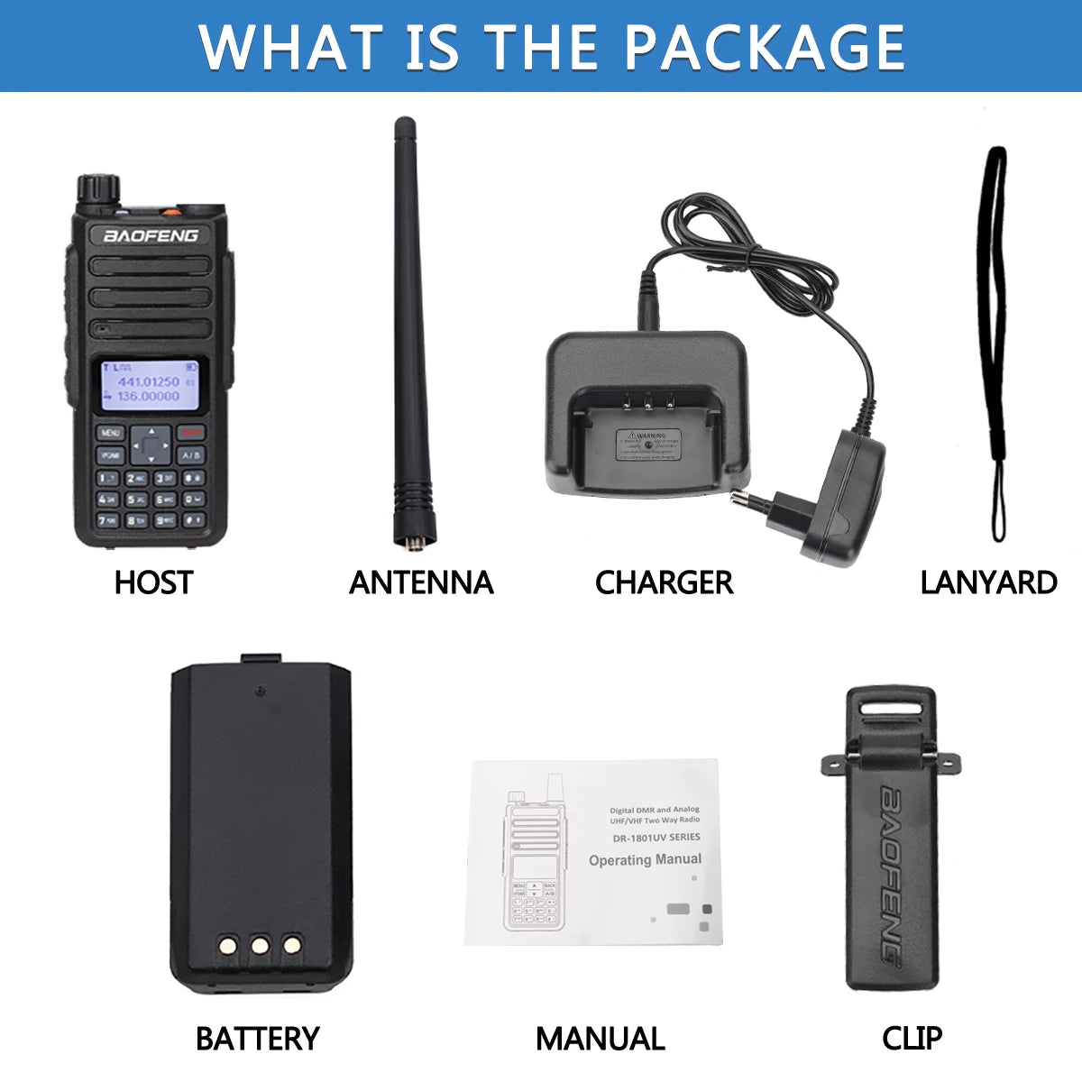 Baofeng DR 1801 Dual Band DMR Walkie Talkie Digital Two-Way Radio - Dicrodelights