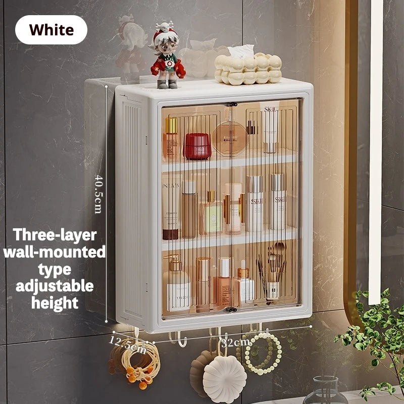3 Tier Adhesive Wall Shelf No Drill, Waterproof Cosmetic Organiser
