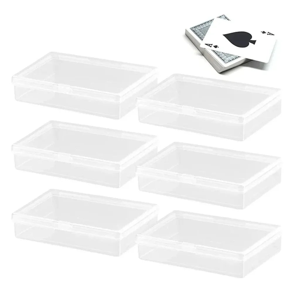 Clear Plastic Playing Card Storage Box for Game Cards