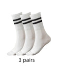 1/3/6/10 Pair Anti Slip Yoga Socks Female Medium Tube Socks lady Anti Slip Silicone Indoor Fitness Pilates Women's Sports Socks white