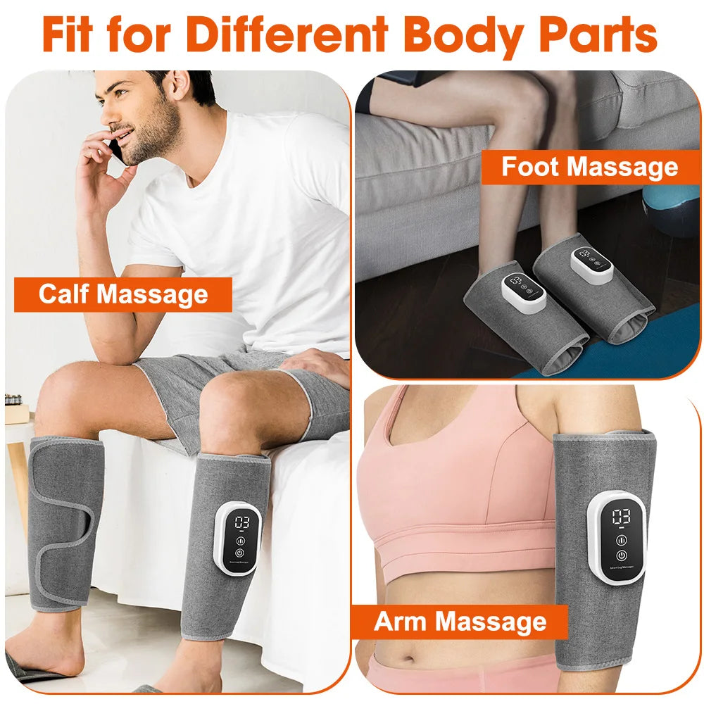 Eletric 360° Air Pressure Calf Massager Wireless Leg Massage 3 Mode Airbag Compresstion Relax Foot Calf Muscle Relieve Fatigue
