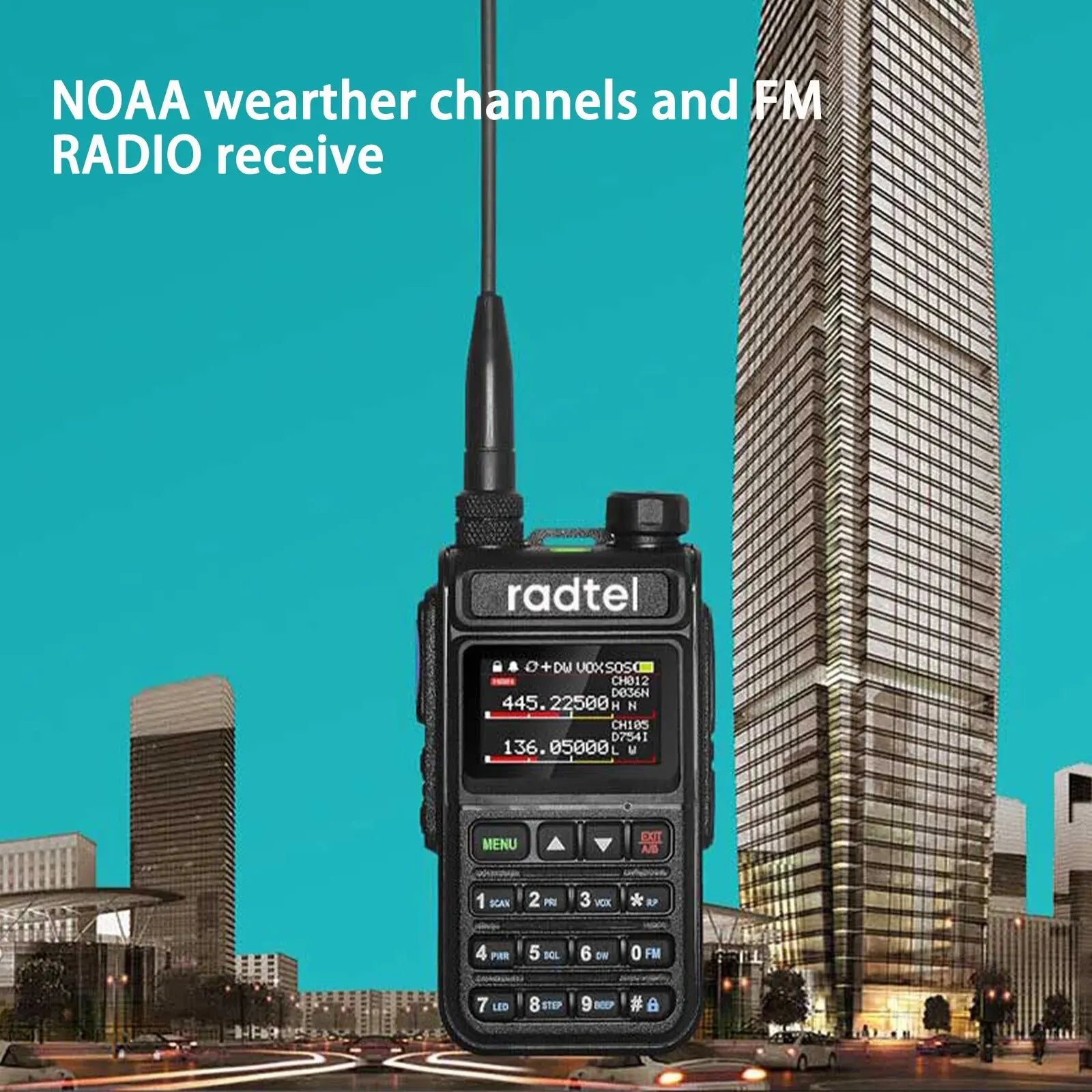 Radtel RT-890 Full Band Ham Radio Amateur 2 Way Radio 999CH Walkie Talkie AM Air Aviation Band Color Scanner Marine NOAA Scan