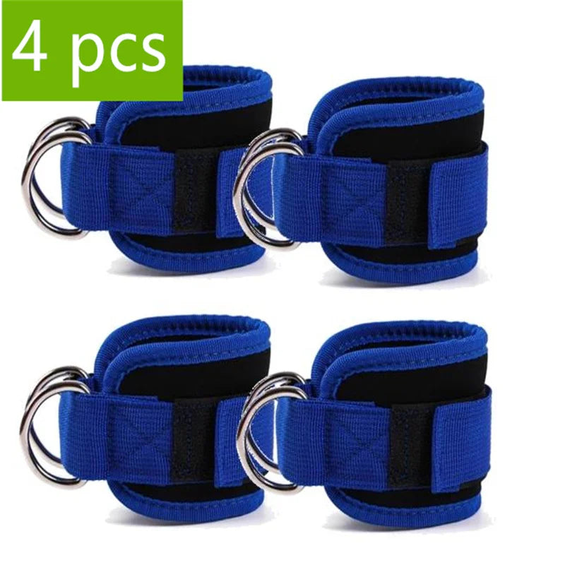 1/2/4Pcs Cable Ankle Straps Double D-Ring Adjustable Ankle Cuffs Gym Workouts Glutes Legs Strength Training Brace Support Sport 4pcs-5